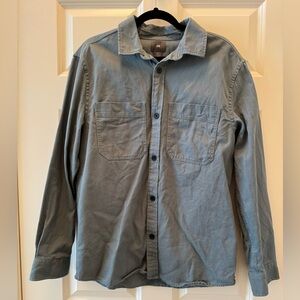 H&M overshirt grey-blue in cotton twill